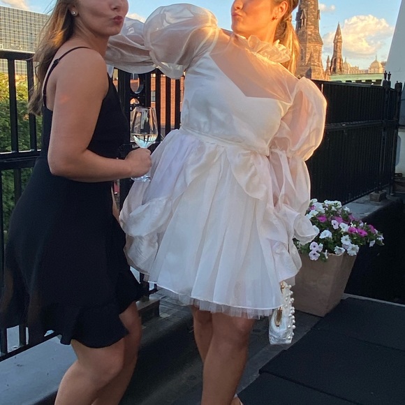 Handmade, short/mini wedding dress.  Worn once. Perfect condition! - Picture 2 of 3